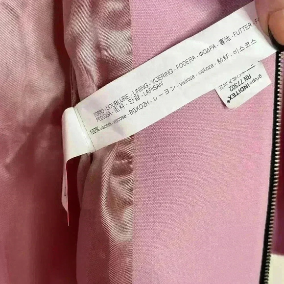 Zara Pink Bell Sleeve Zipper Jacket Size Small - Picture 7 of 10